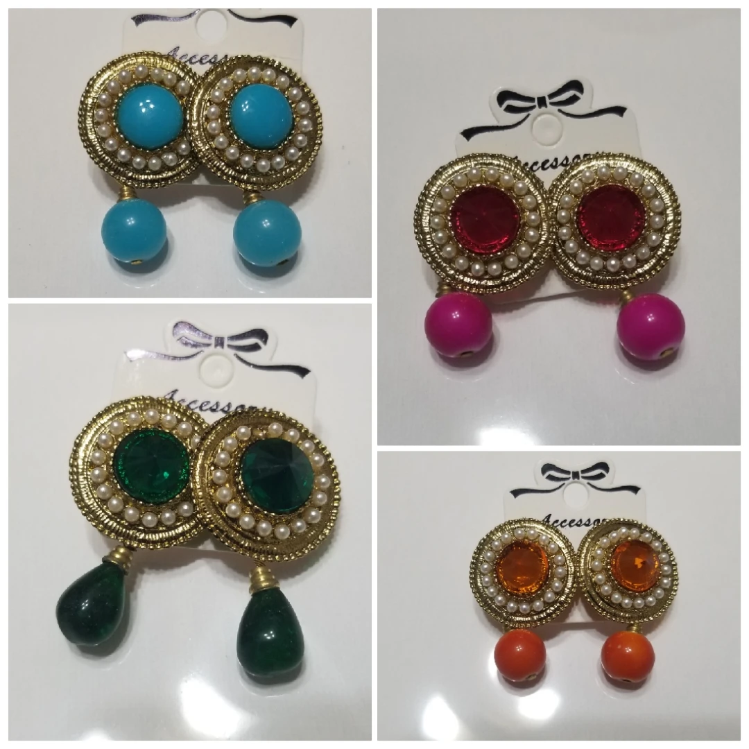 Colorful Indian style fashion earrings