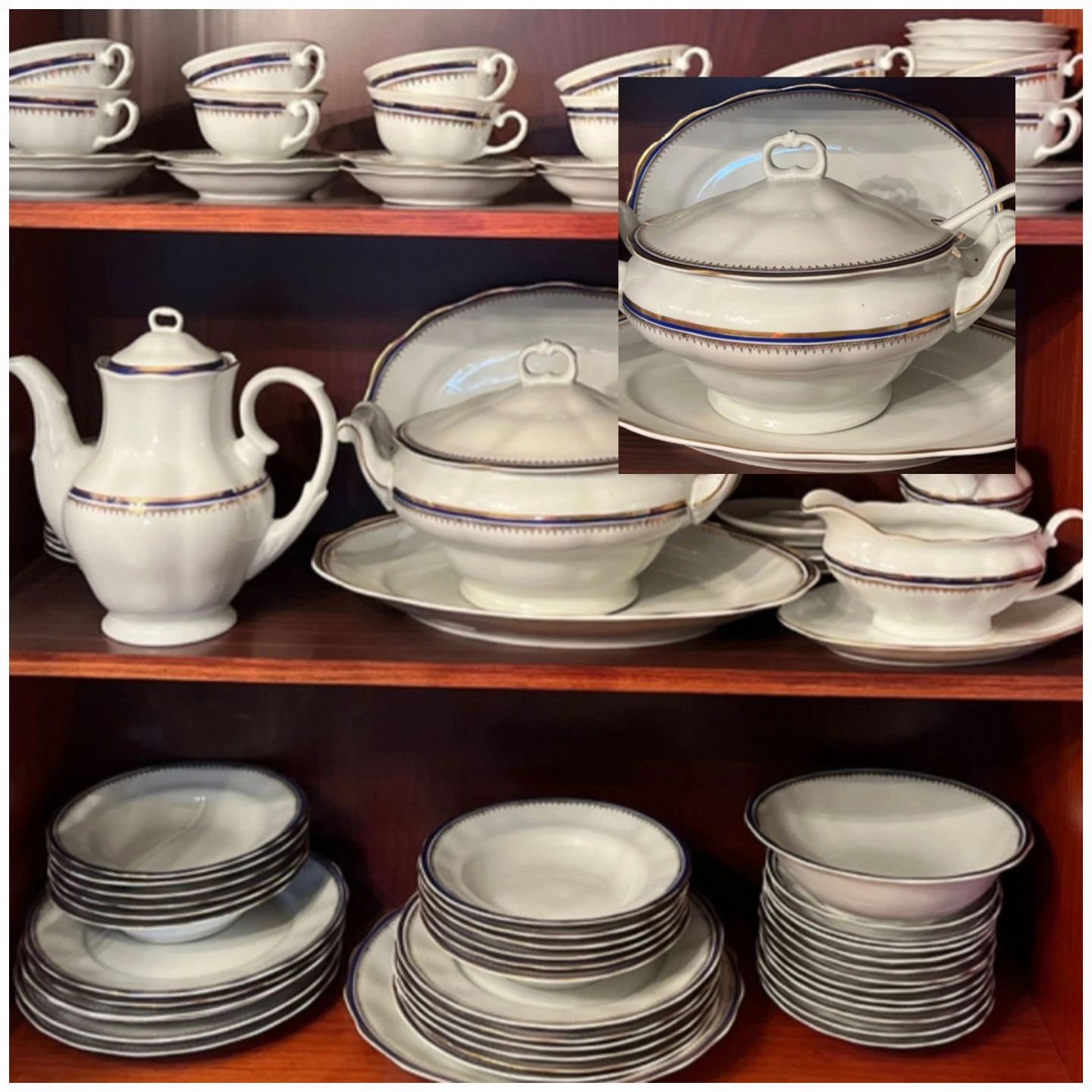 Beautiful Rare Favolina Dinner Set for 10  + Full Service thumbnail