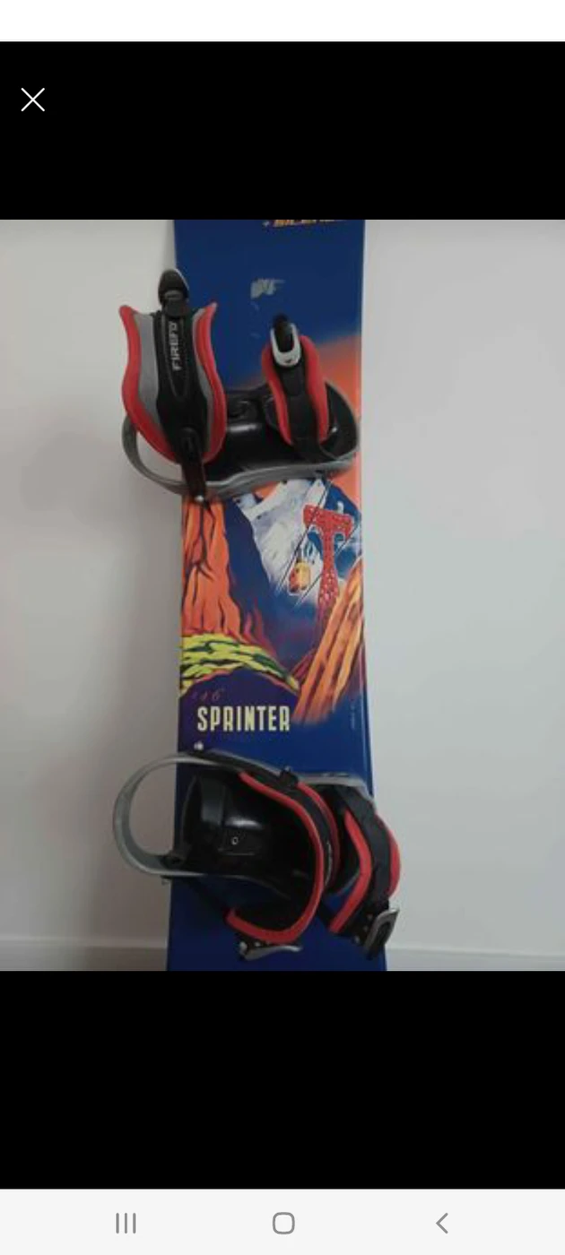 Snowboard with booths and helmet - photo 2