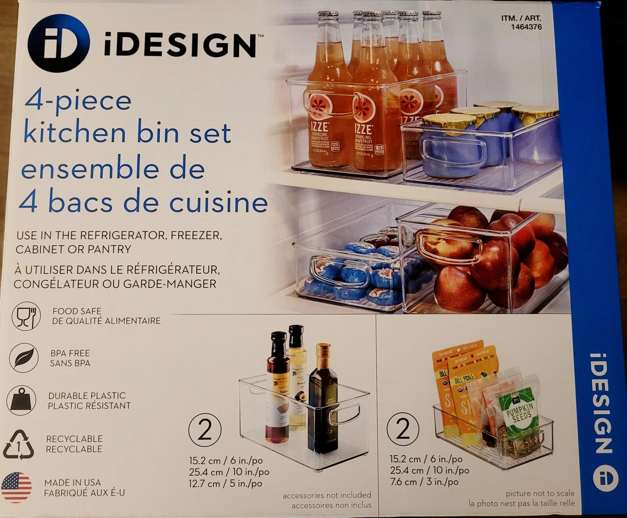 Brand New iDesign 4-piece kitchen/organizer bin set