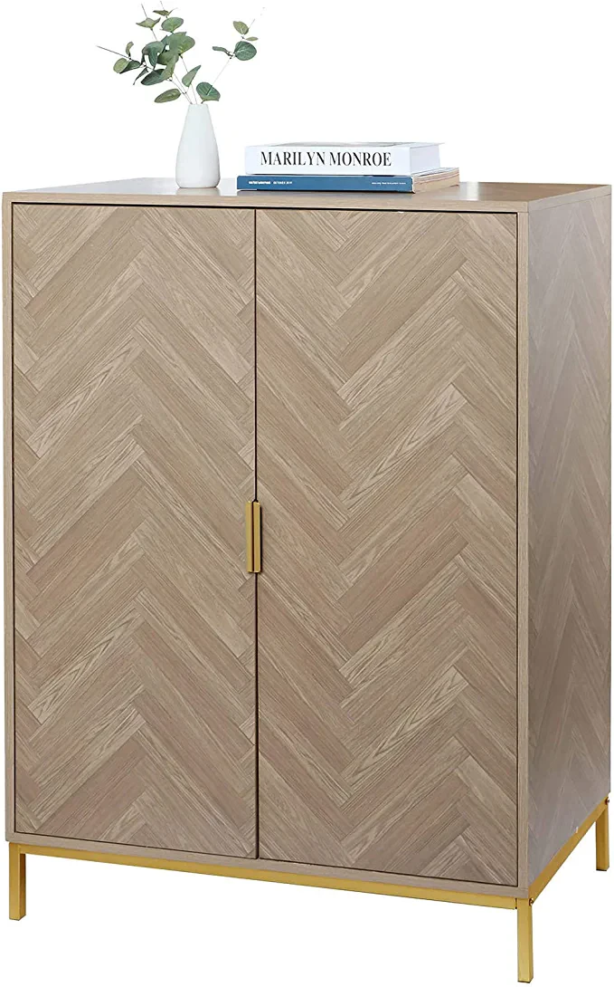 Anmytek 2 Door Wood Accent Storage Cabinet, 43" H Natural - photo 5