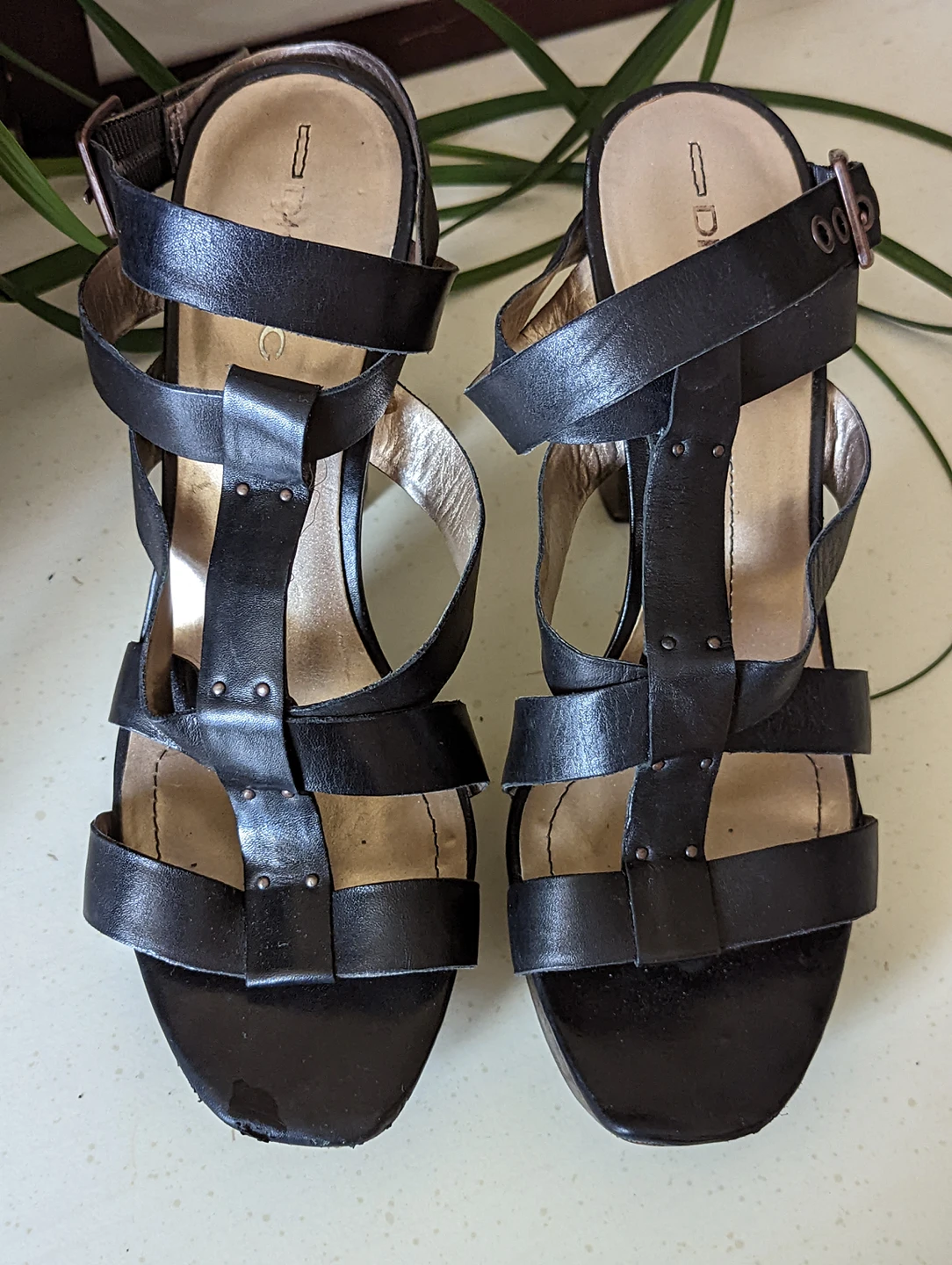 *DKNY* Strappy Platform Sandals thumbnail