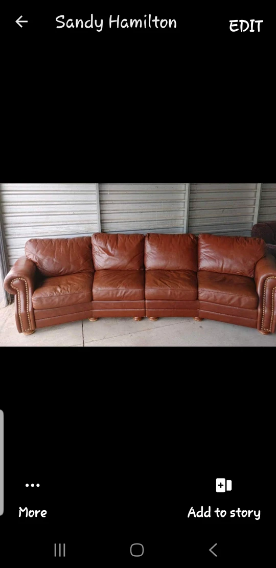 GENUINE LEATHER 4 SEATER SOFA thumbnail
