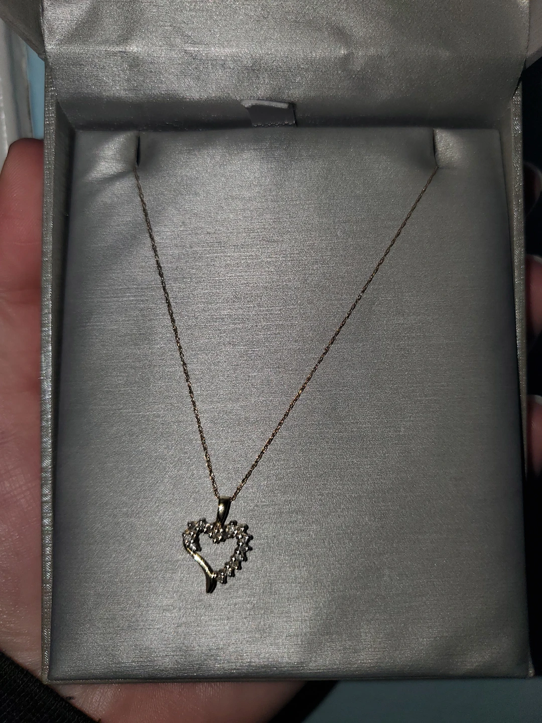 Heart gold necklace