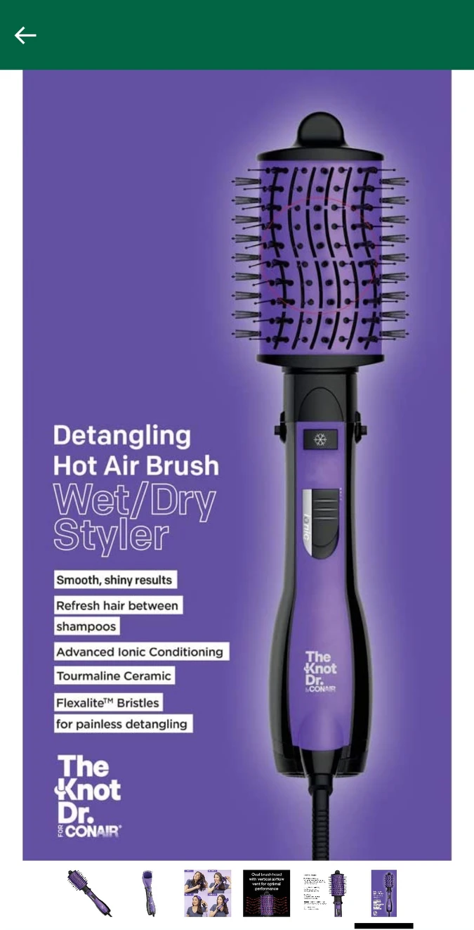 The Knot Dr Detangling Hot Air Brush by Conair - photo 5