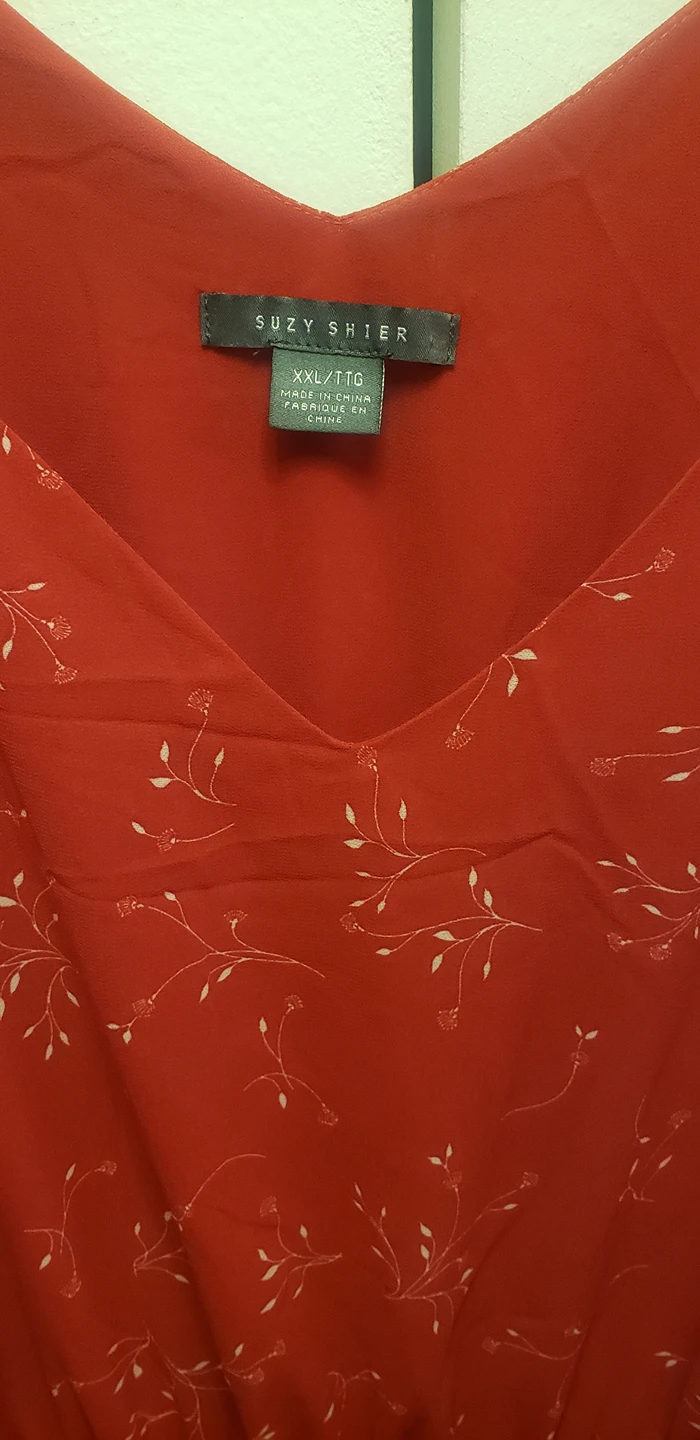 Suzy Shier 2XL Pleated Dress Red image indicator(2)