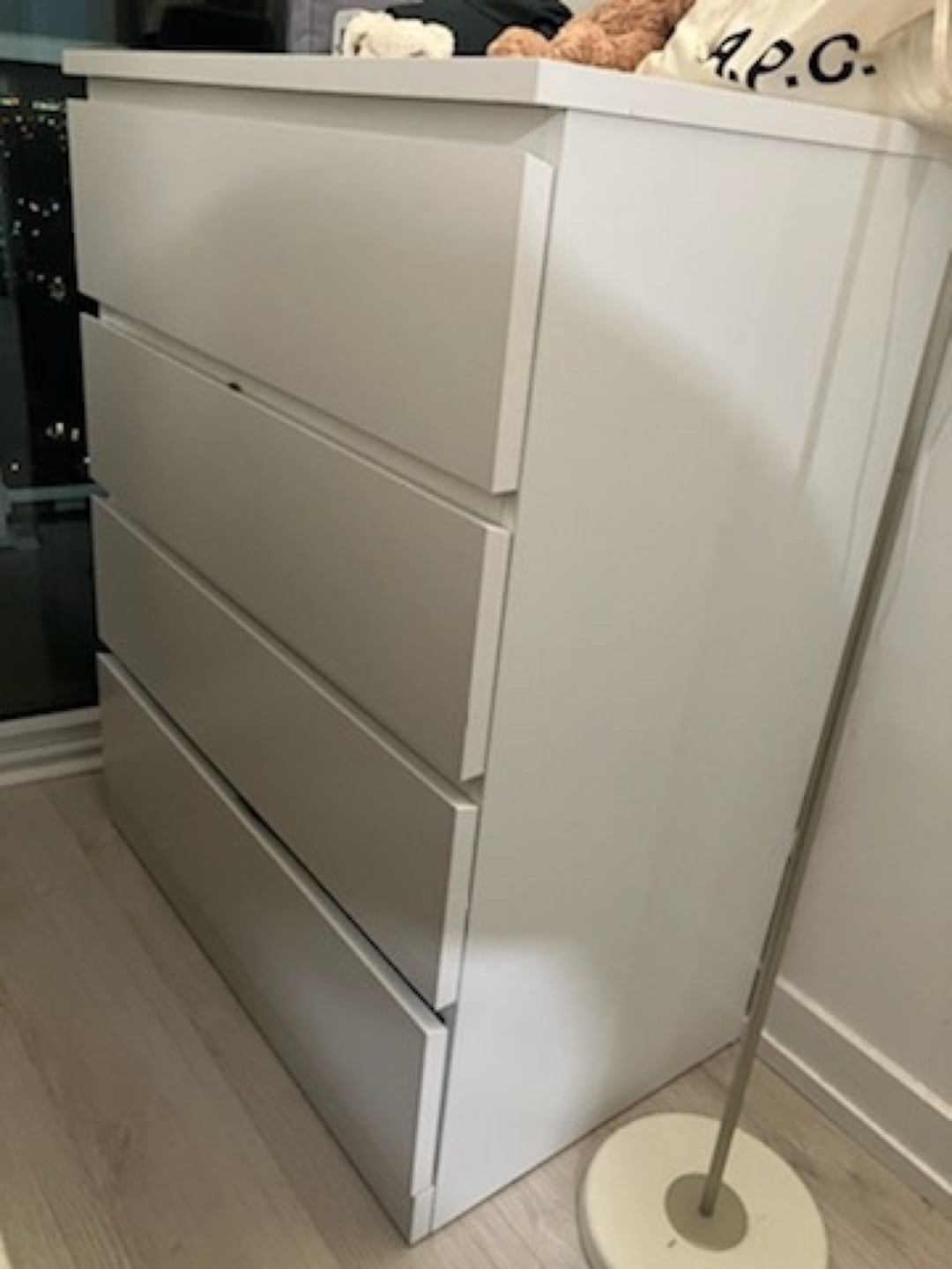 4-drawer chest, white,