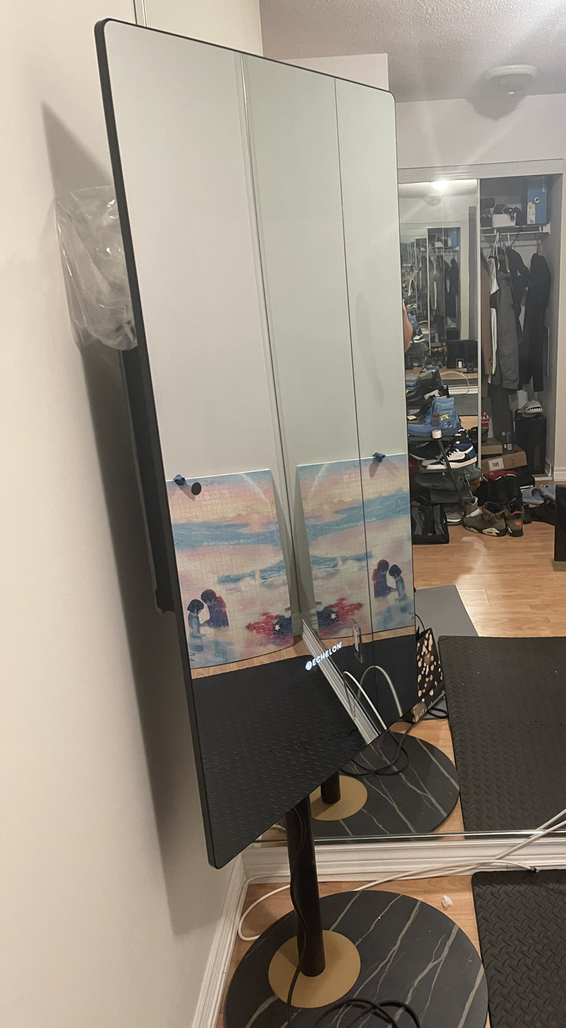 Echelon Reflect Touch 50” Smart Workout Mirror + TV stand image indicator(3)