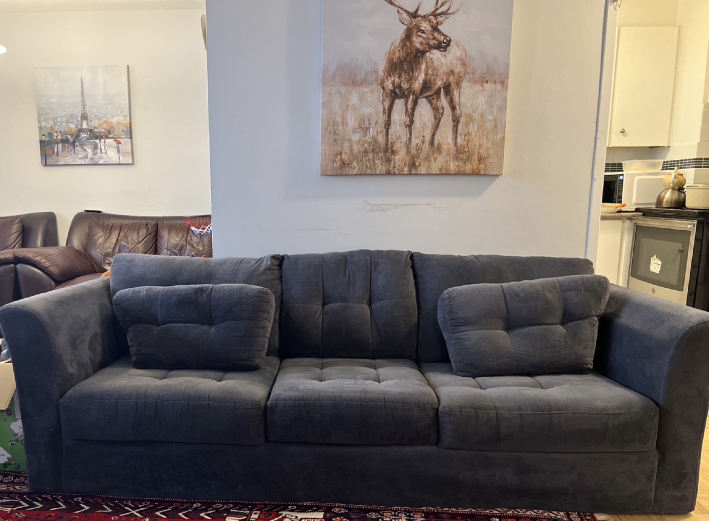 🛋️ sofa couch 3seater gray so comfortable - photo 2
