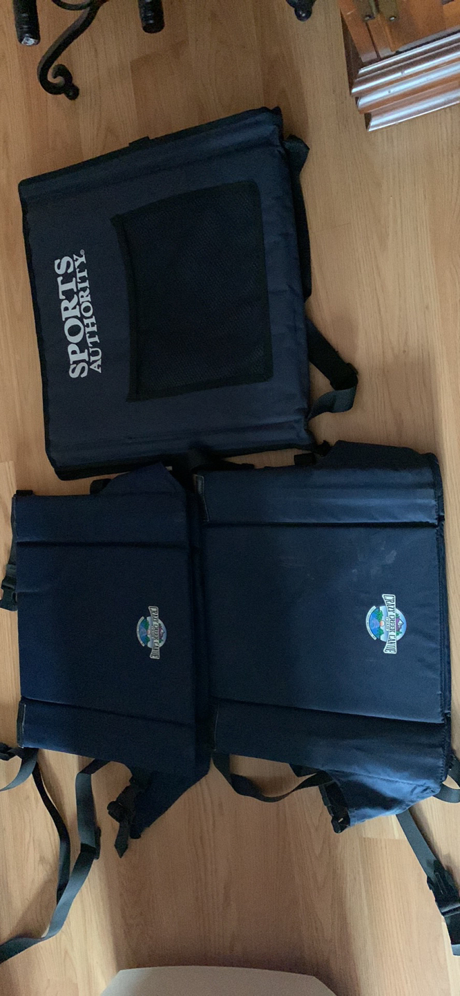 3 Folding Stadium/Canoe Seats