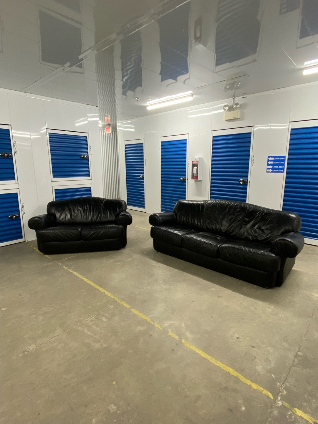 Black Leather Couch / Sofa Set - FREE DELIVERY!!!