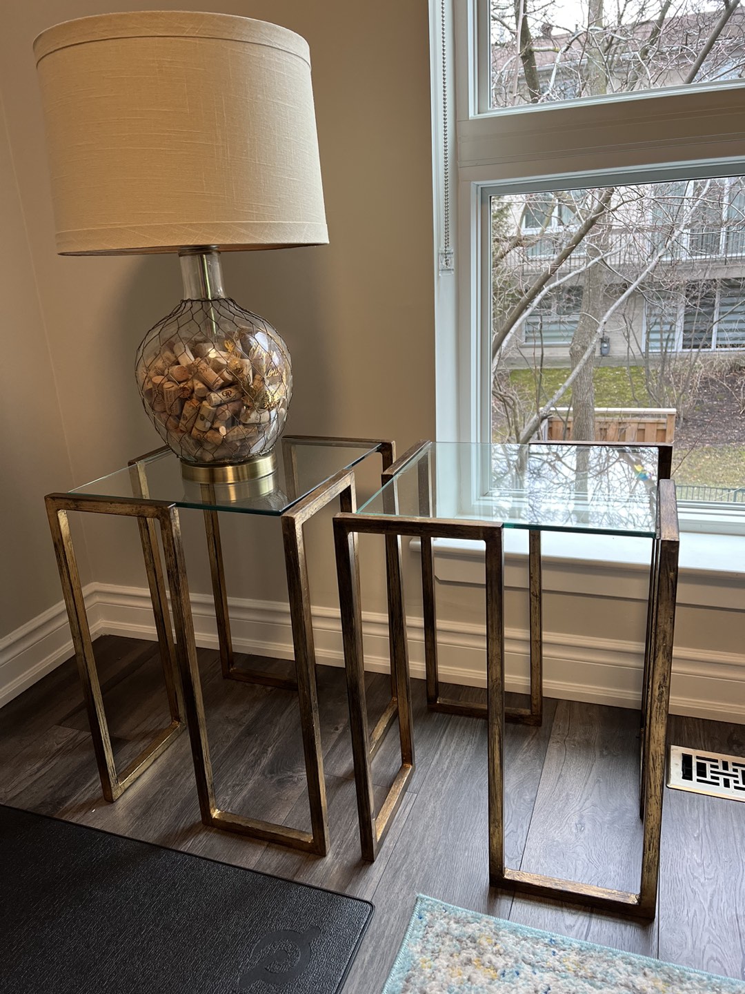 Side table glass (set of 2)