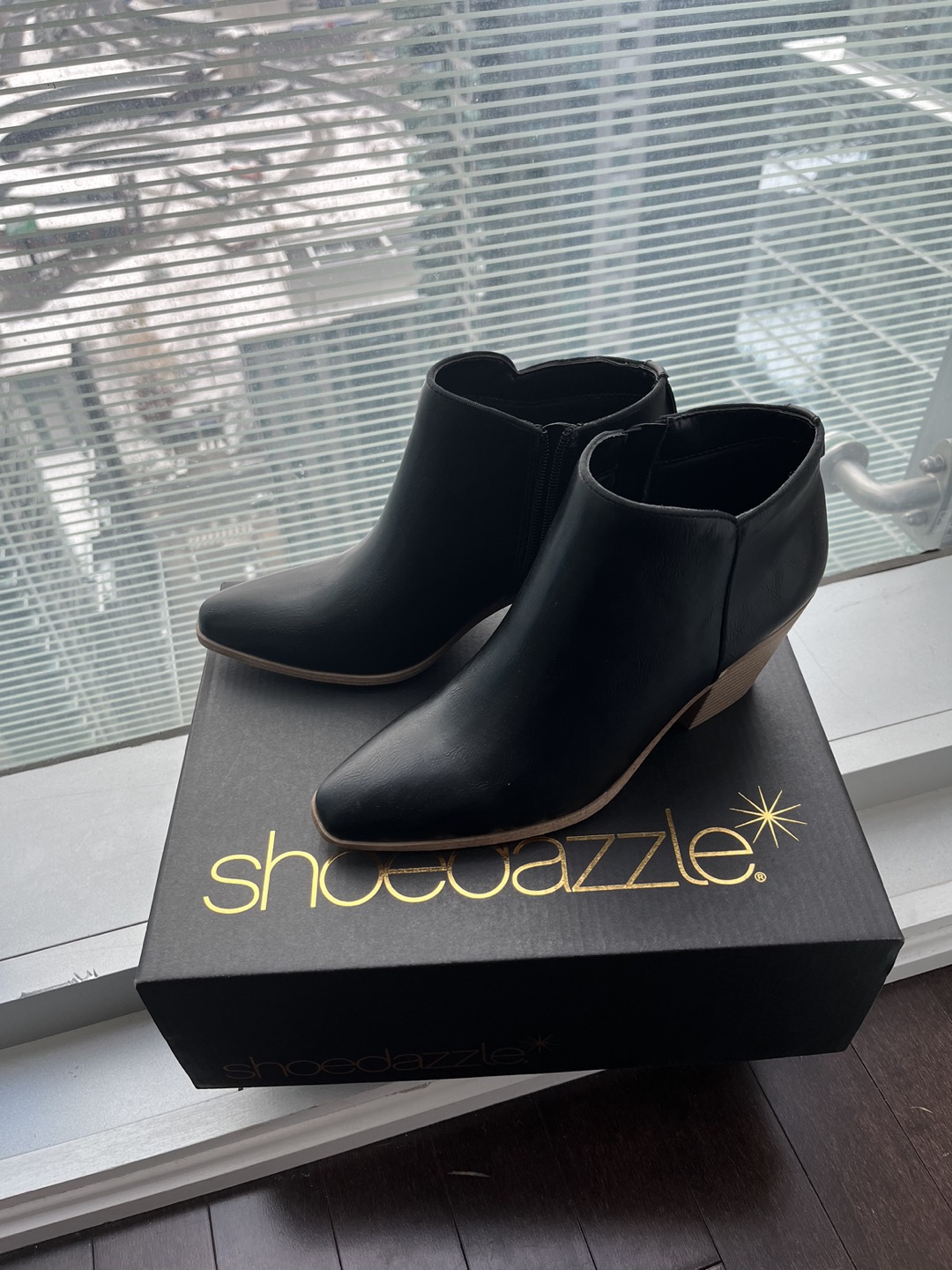 Brand new black block heel booties (women size 6.5) for Sale thumbnail