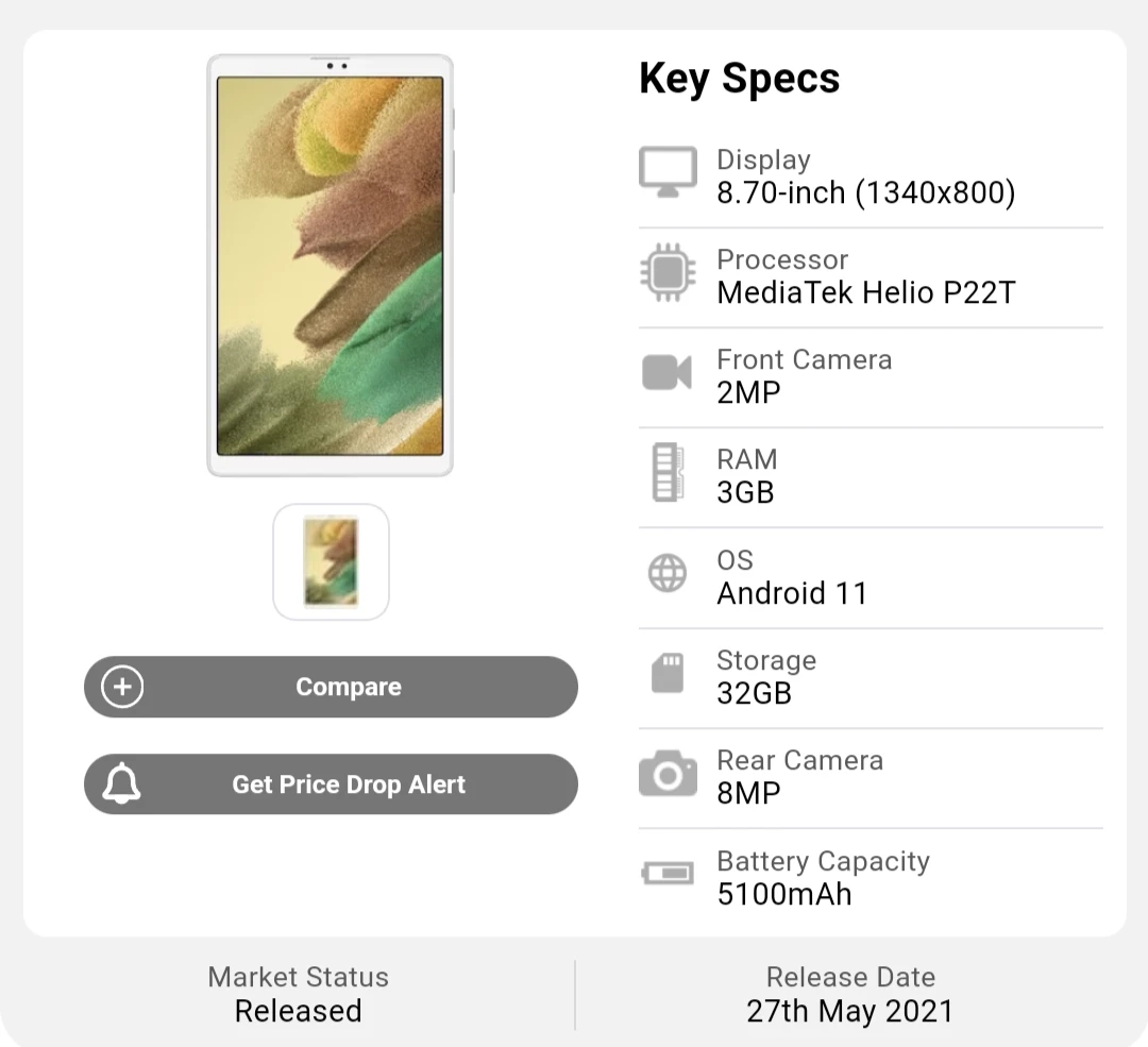 Brand New In Box - Galaxy Tab A7 Lite image indicator(4)