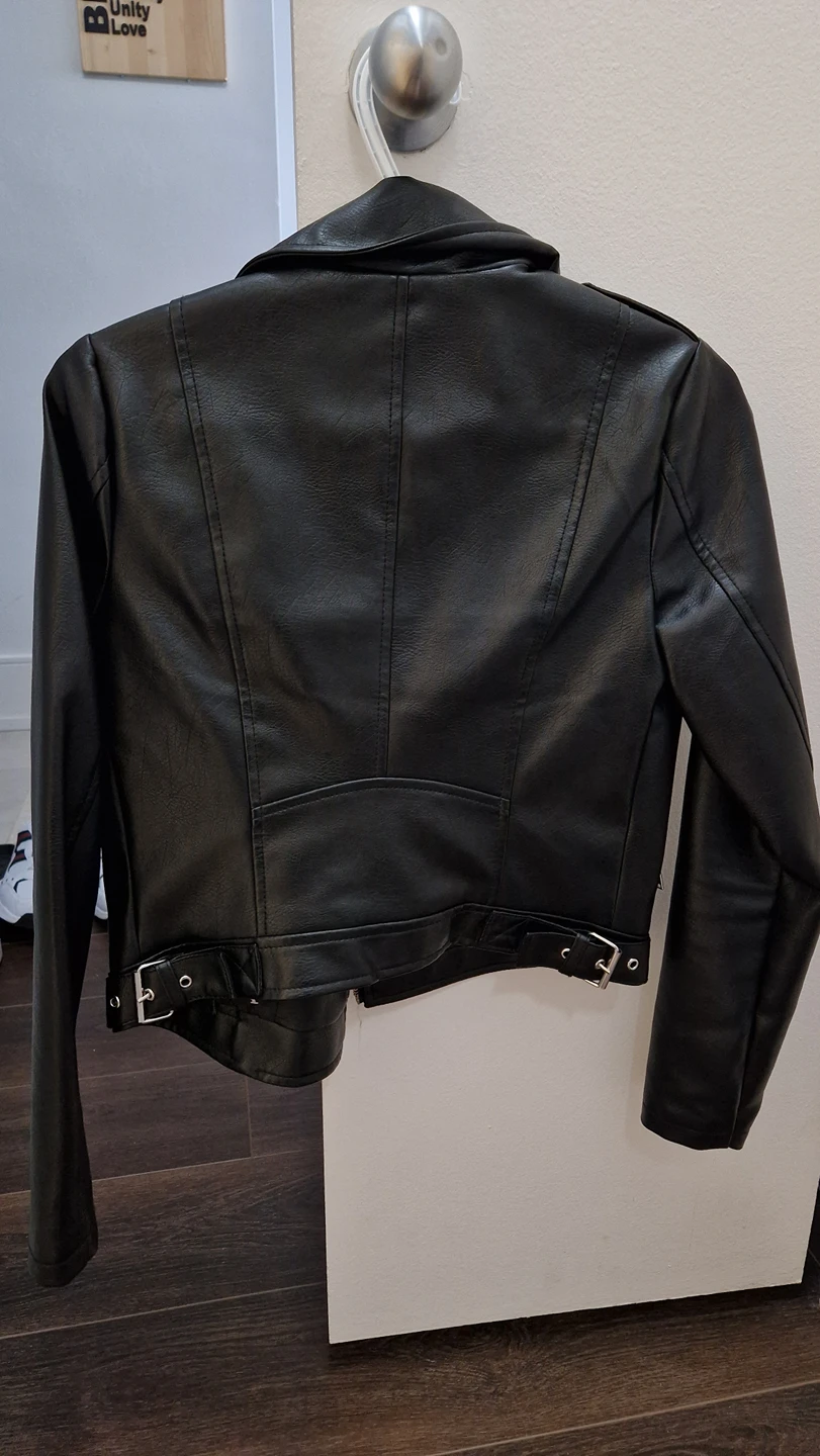 leather faux jacket - photo 4