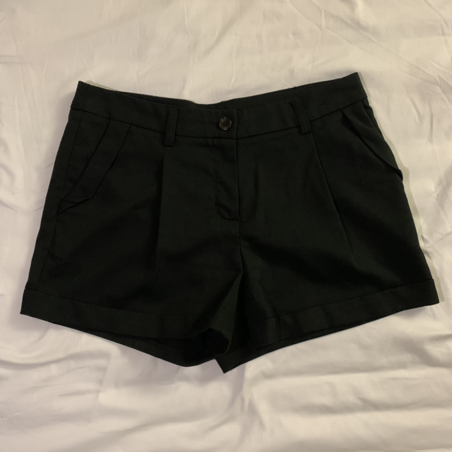 Black trouser shorts