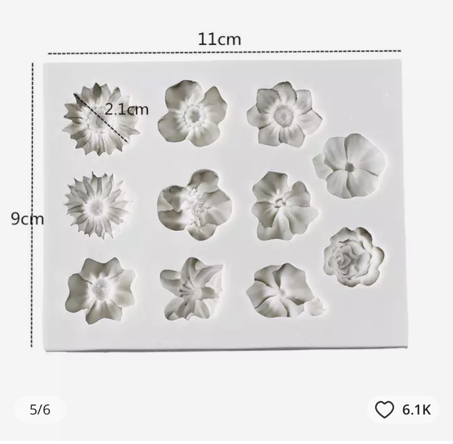 Sunflower Rose Flowers Shape Silicone Mold image indicator(2)