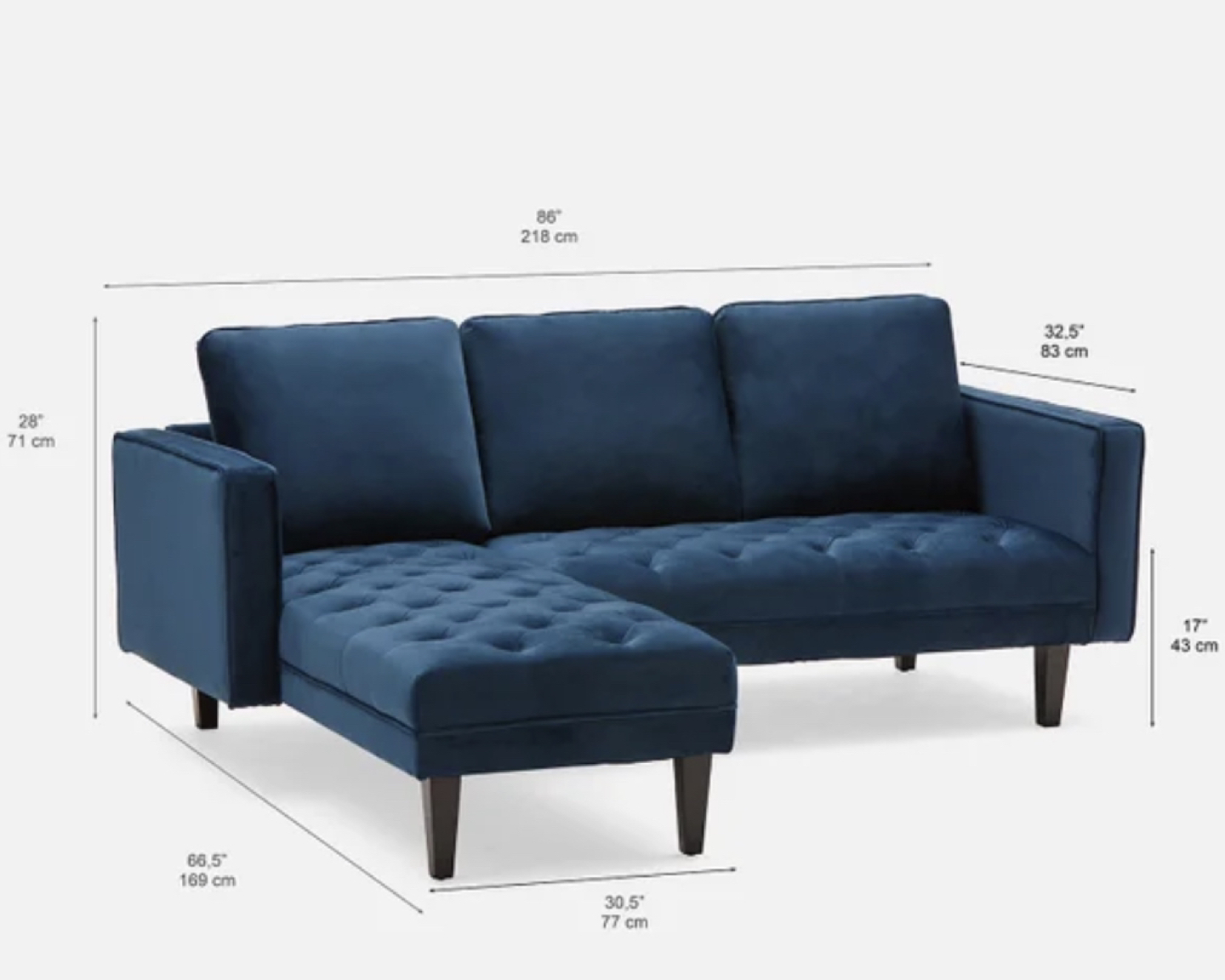 TODD - interchangeable sectional velvet sofa