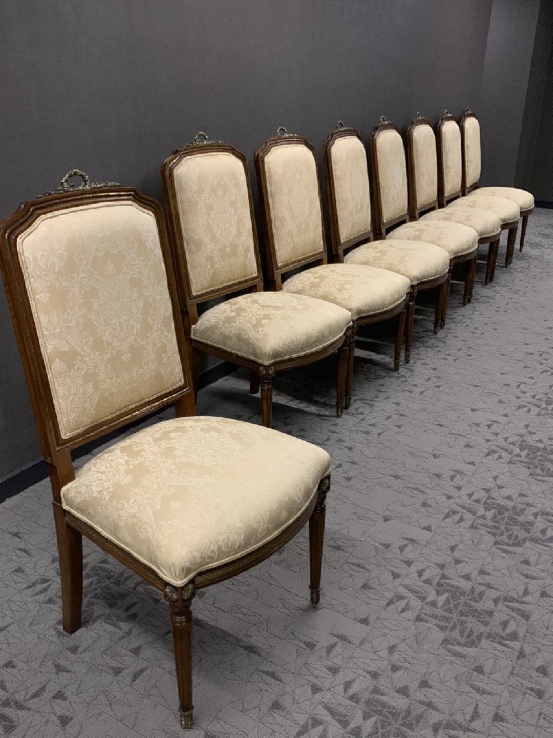 Set of 8 French style, dining chairs - photo 2