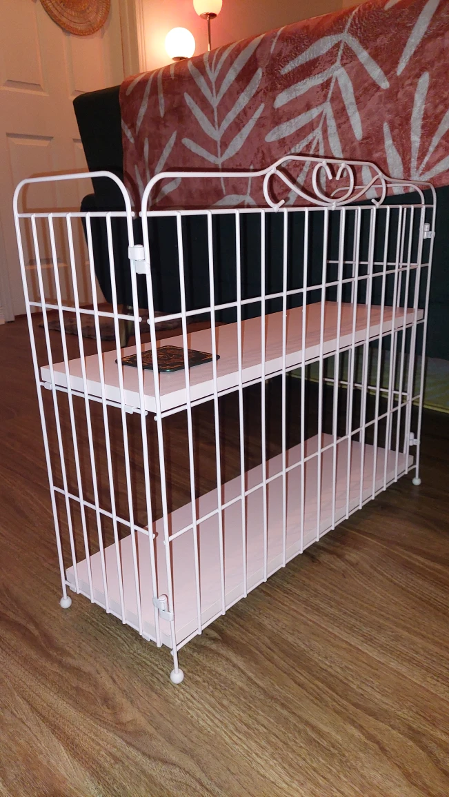 Pink tabletop shelf or bookcase