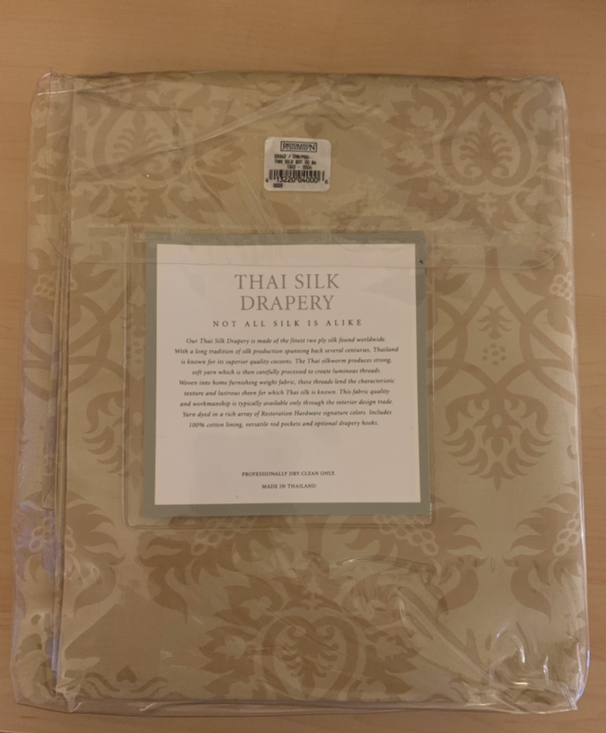 Restoration Hardware 2 panels silk drapery - photo 4