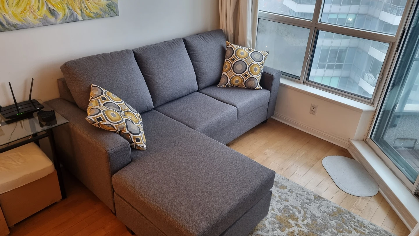 Convertible gray sofa - barely used image indicator(3)