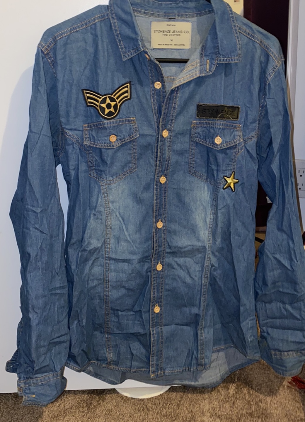Denim button down shirt thumbnail