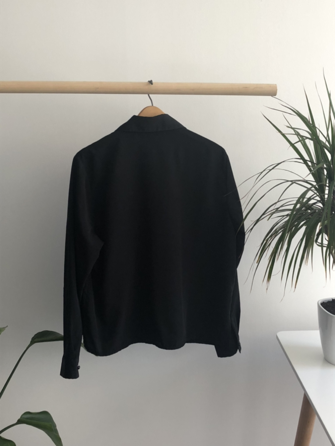 Black Button Blouse with Embroidered Dots image indicator(4)