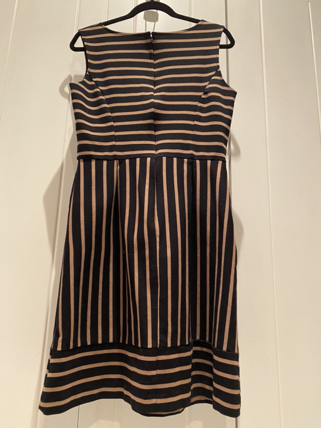 Sleeveless striped fit & flare dress image indicator(2)