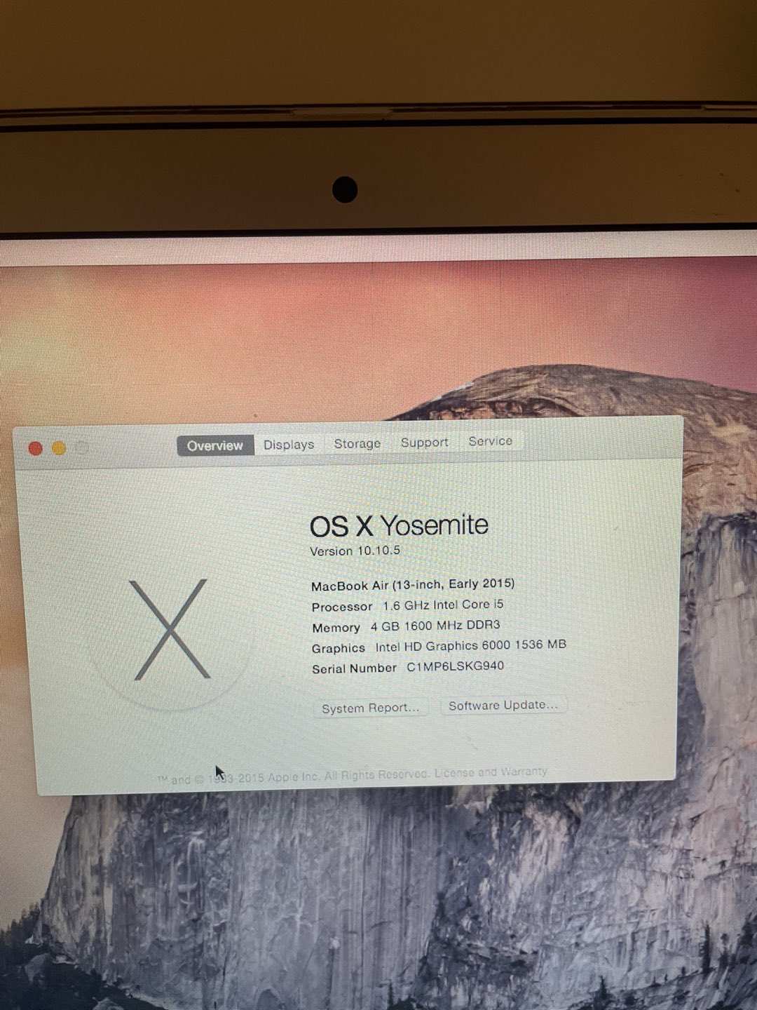 macbook air 2015