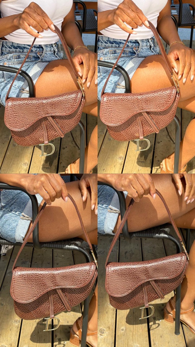 Brown Dior-Style Saddle bag - photo 3