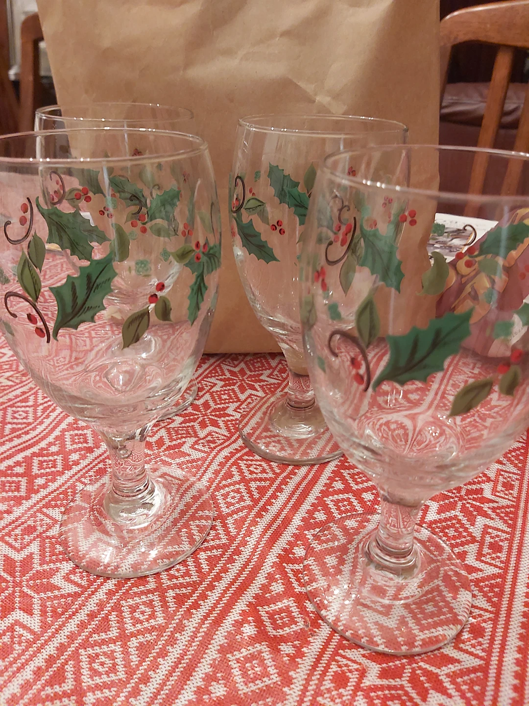 vintage handpainted glasses thumbnail