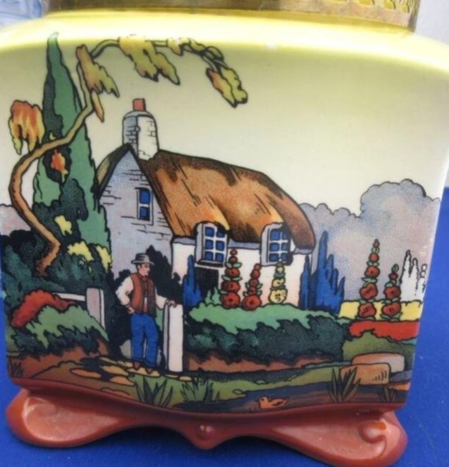 Falcon Ware Flower Frog with Brass Top, Made in England image indicator(2)