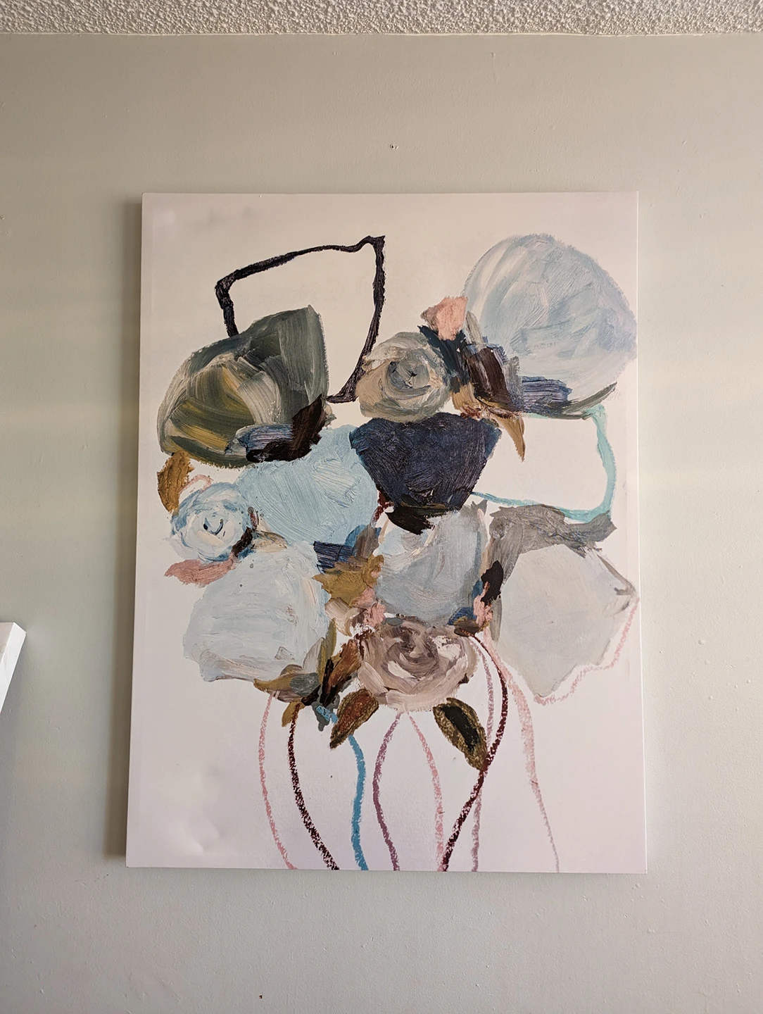 Teal Florals Canvas Wall Art image indicator(6)