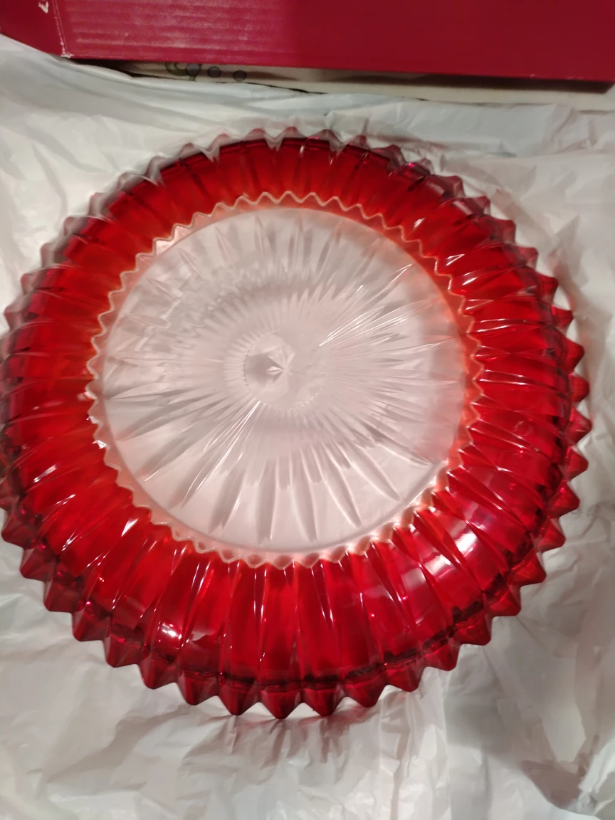 Mikasa diamond brilliance ruby platter - photo 4