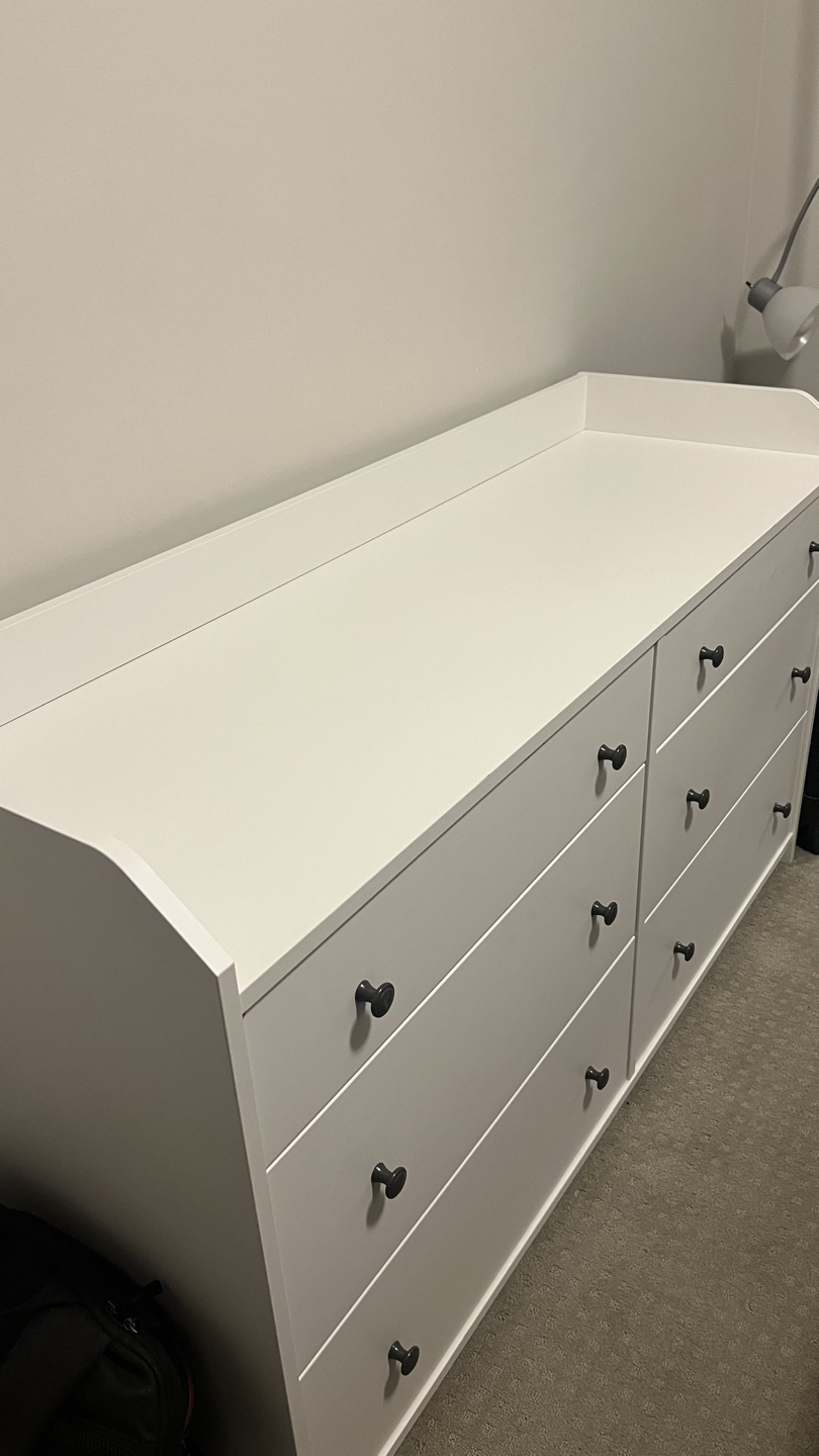 Ikea white dresser 6 drawer - photo 2