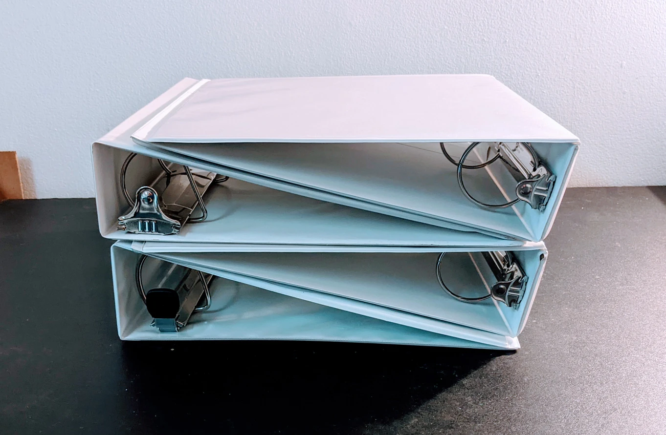 2" White binders thumbnail