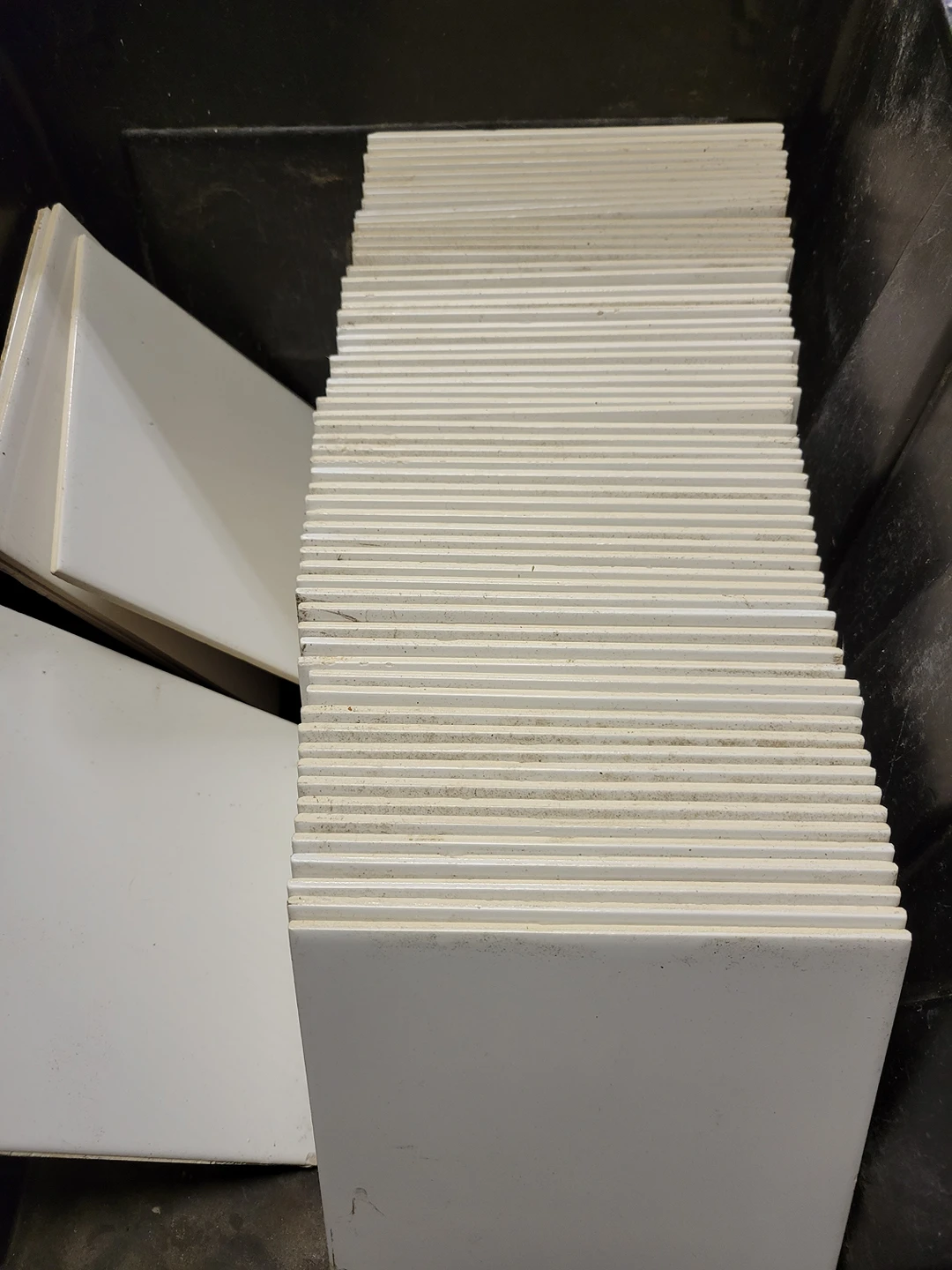 60 White Ceramic (6"x6") WALL TILES thumbnail