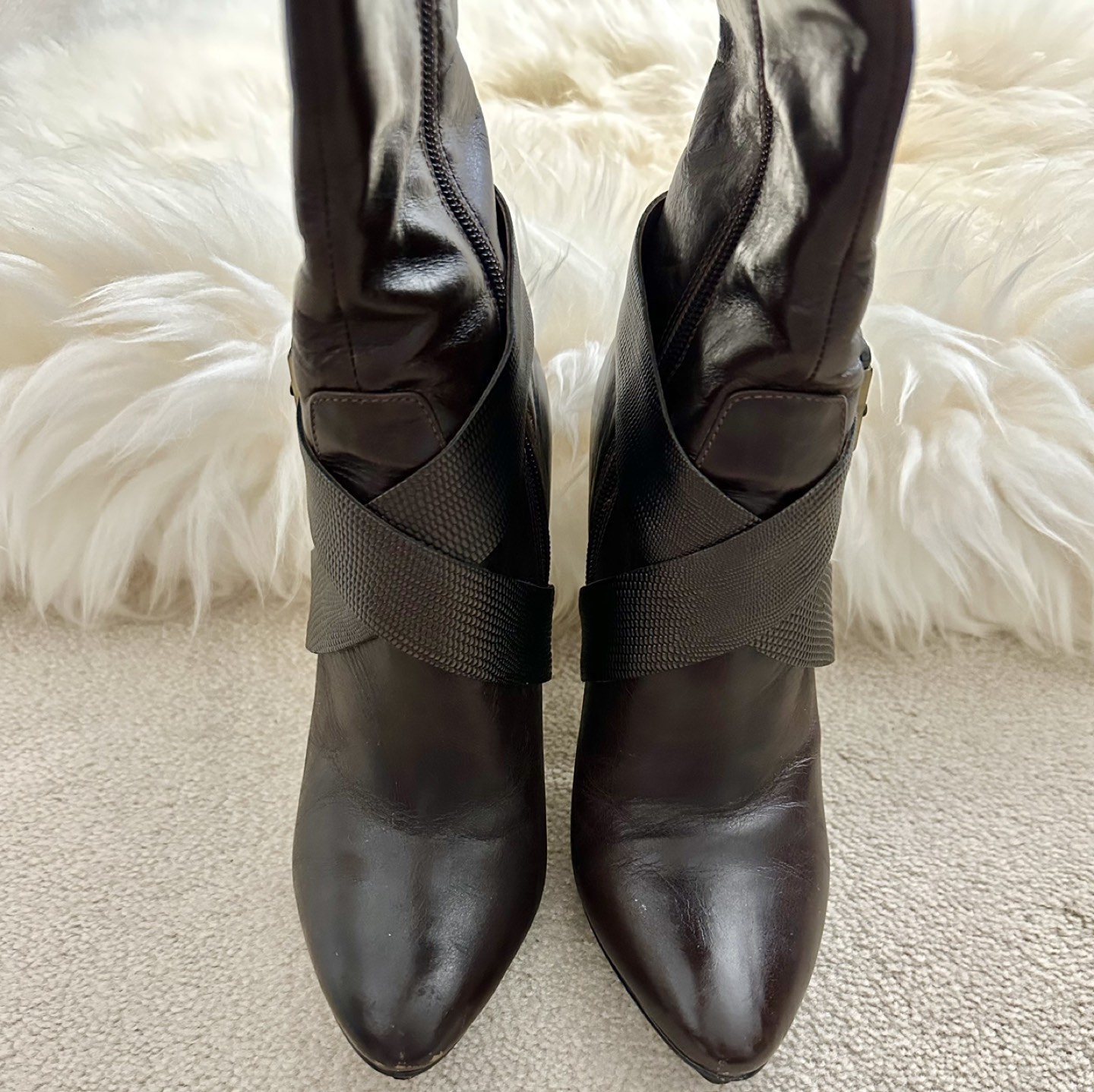 Guess By Marciano Knee High Leather Boots - photo 3