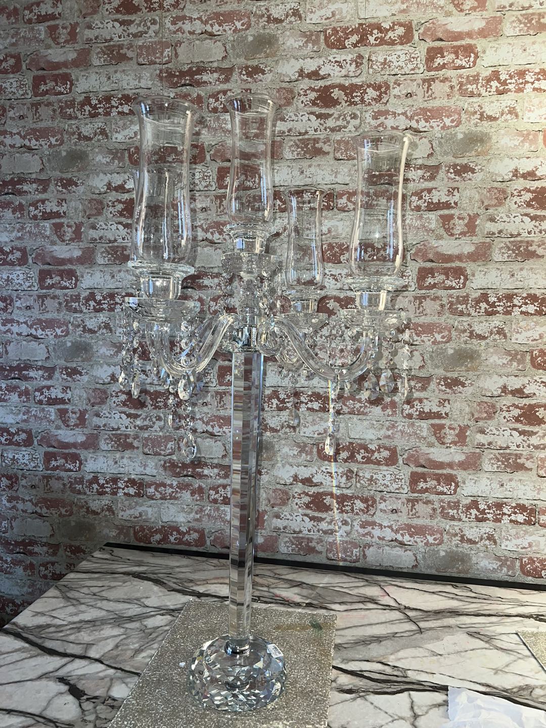Chandelier Crystal glass candle holder thumbnail