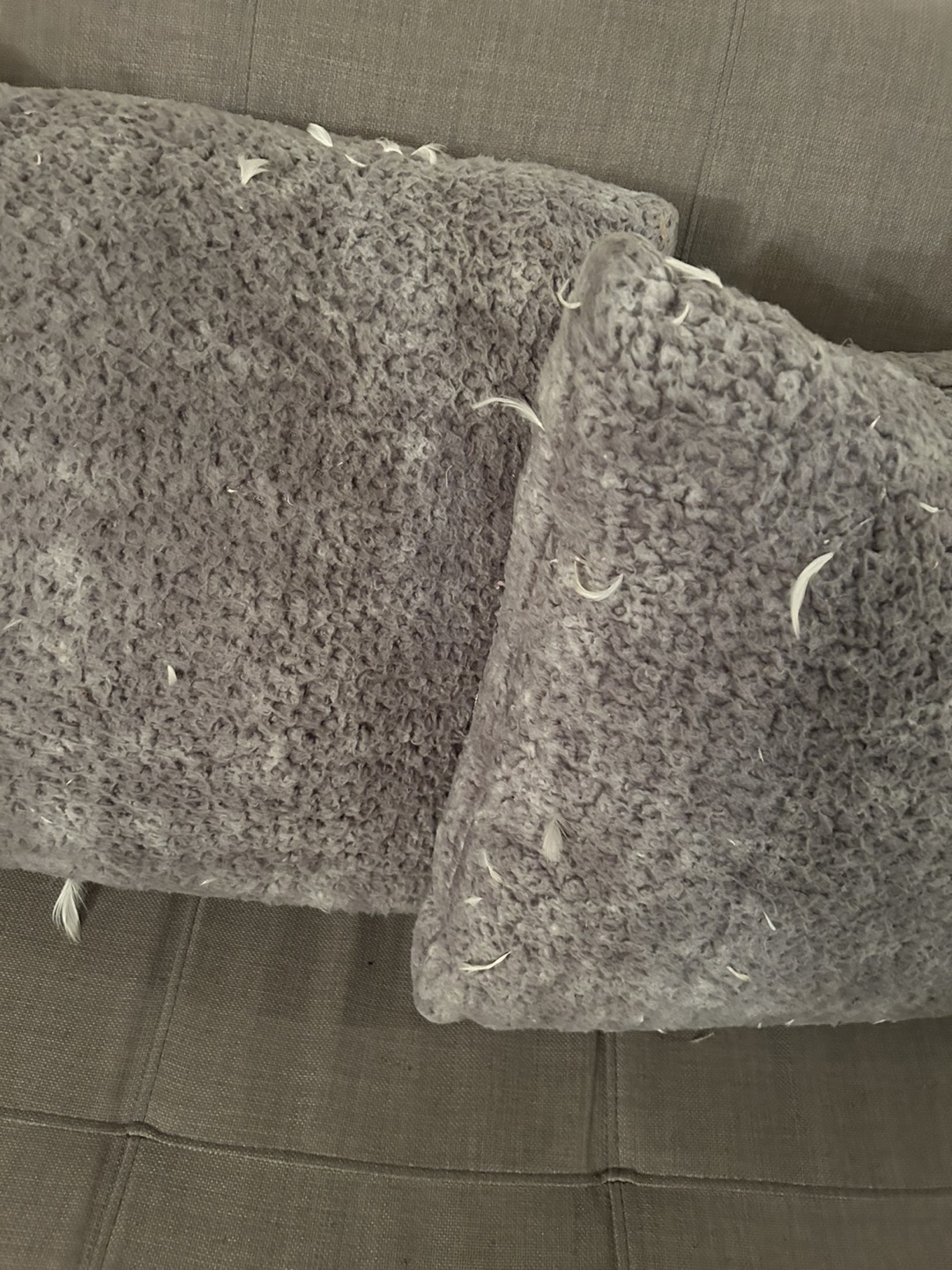 New Decorative Grey Fluffy Fur Pillows image indicator(4)