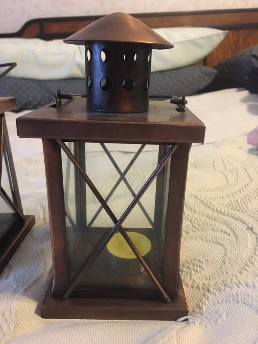 Copper coloured lanterns - photo 2