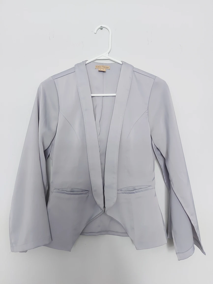 Pale blue cape blazer