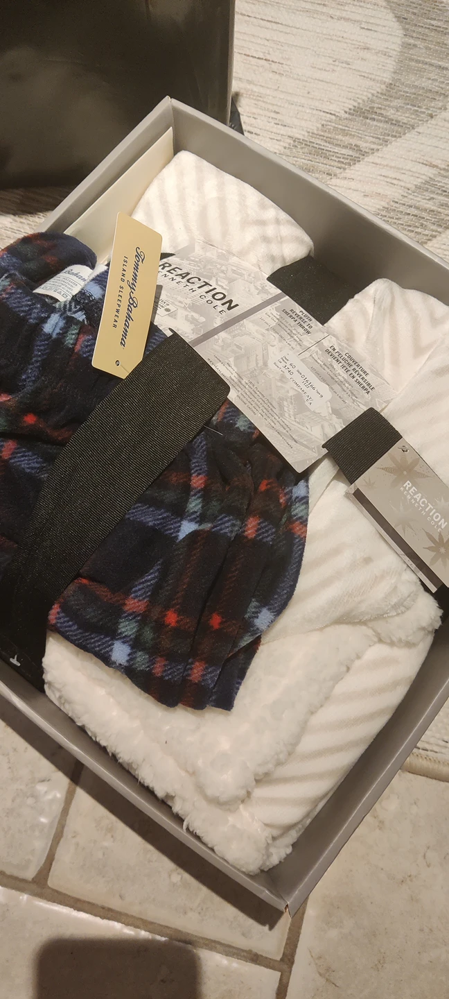 Flannel Pajamas and Throw thumbnail