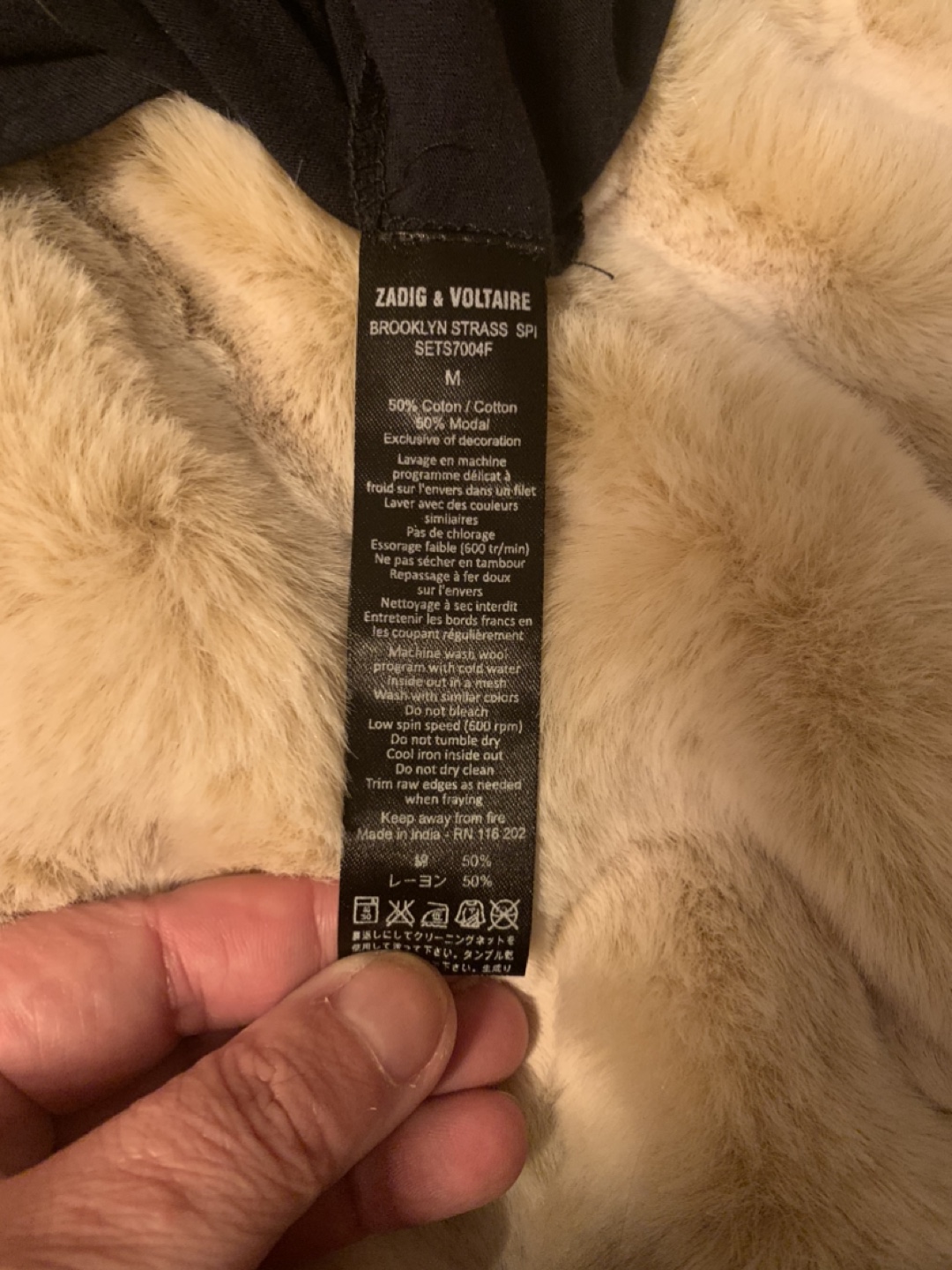 Zadig & Voltaire Navy Embellished Skull Shirt - M image indicator(2)