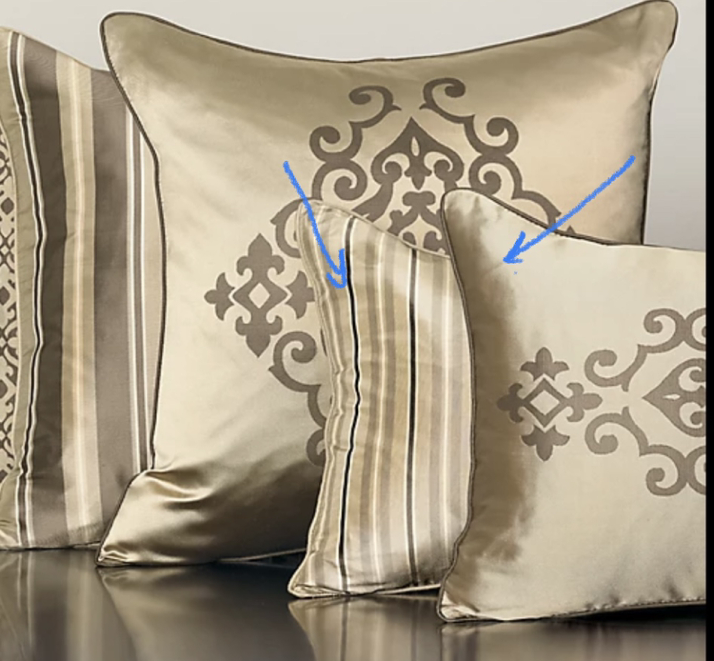 Restoration Hardware silk cover cushion