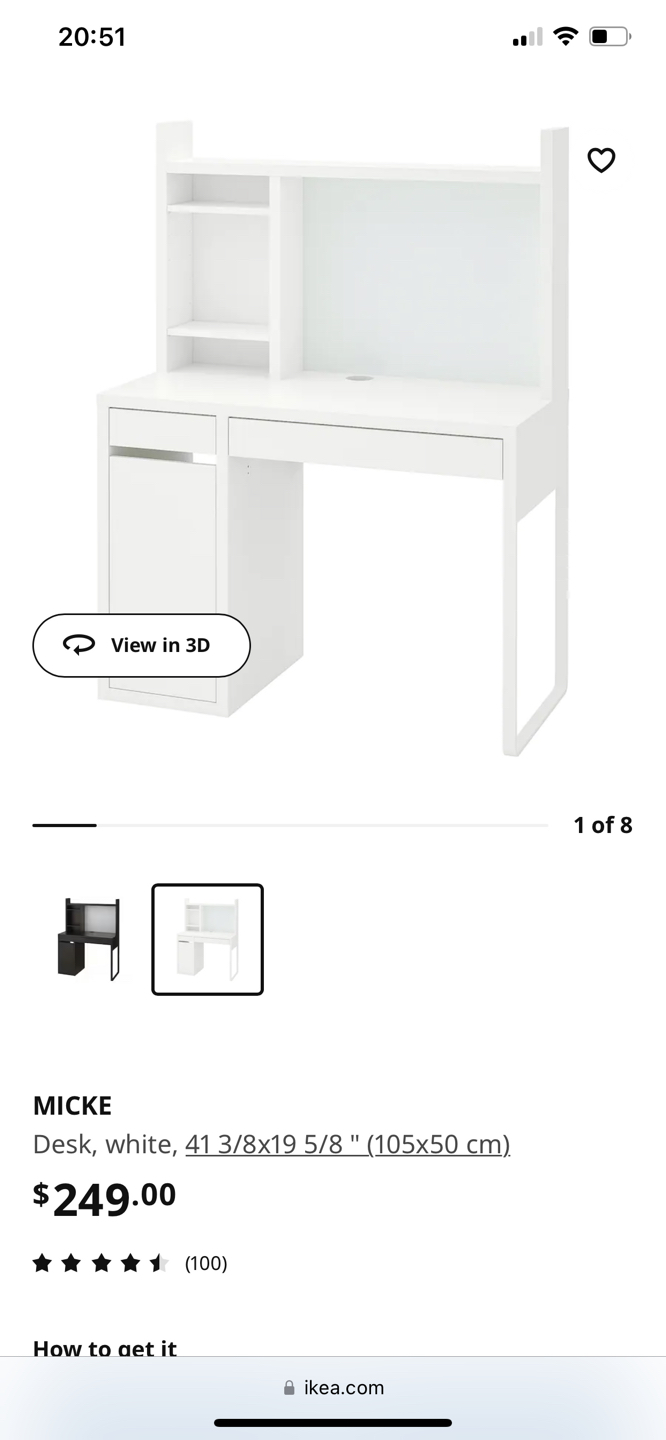 IKEA MICKE desk