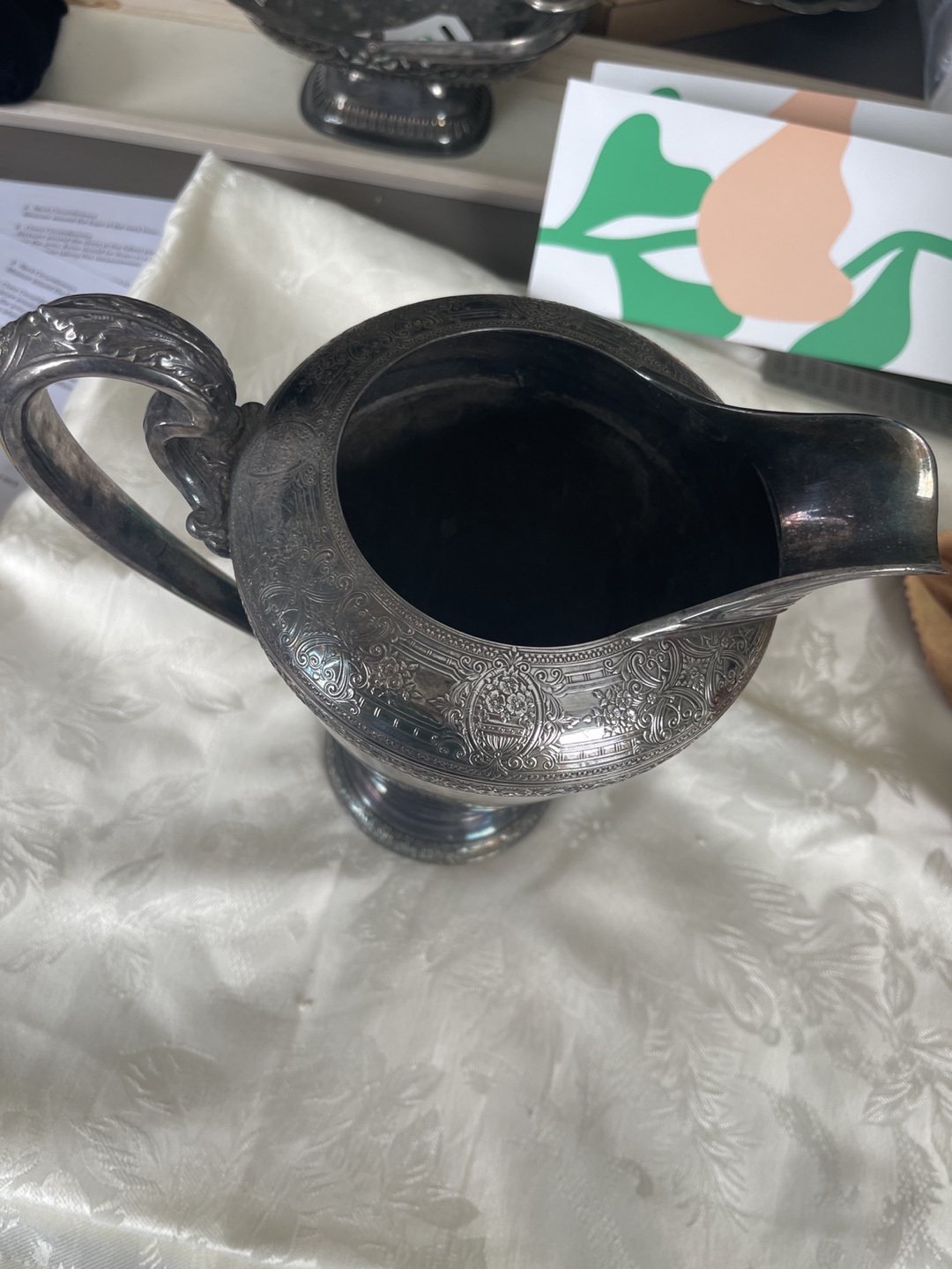 Silver Plated Water Jug (needs polishing) - photo 2