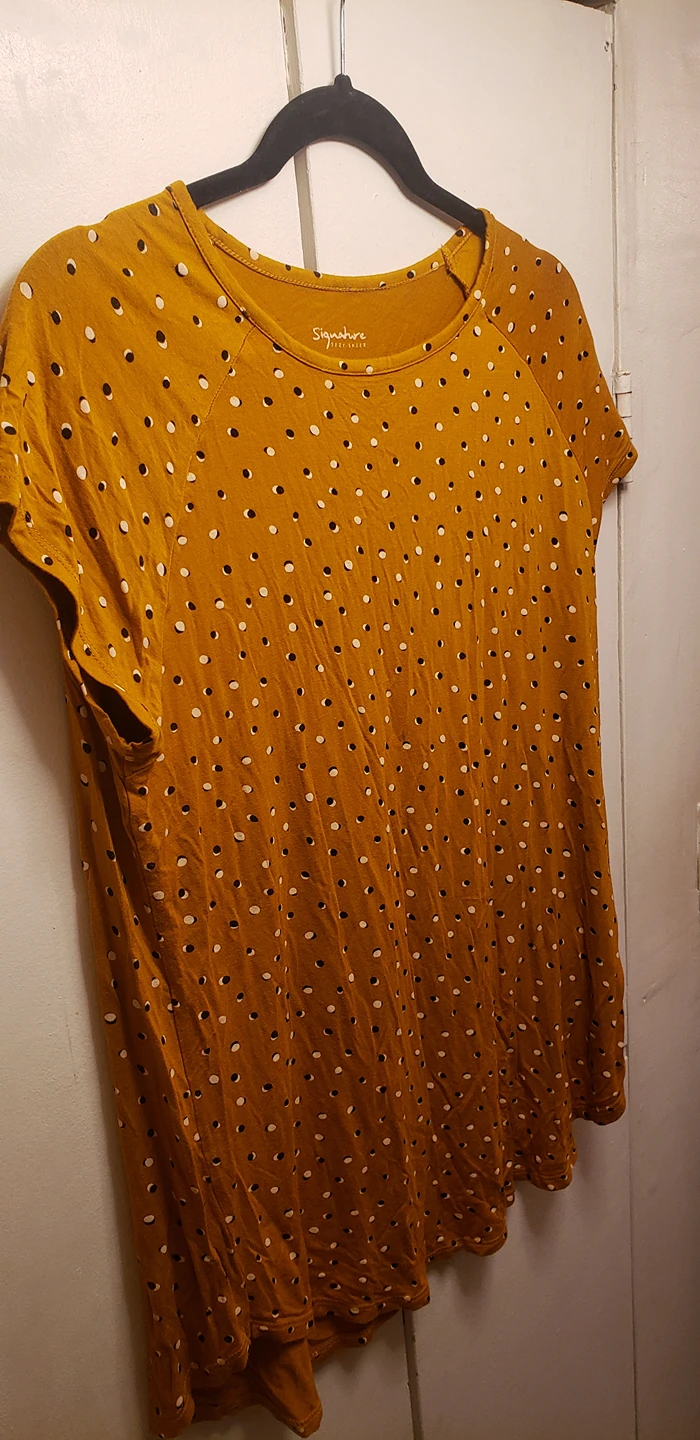Suzy Shier Size XL Mustard Short Sleeve thumbnail