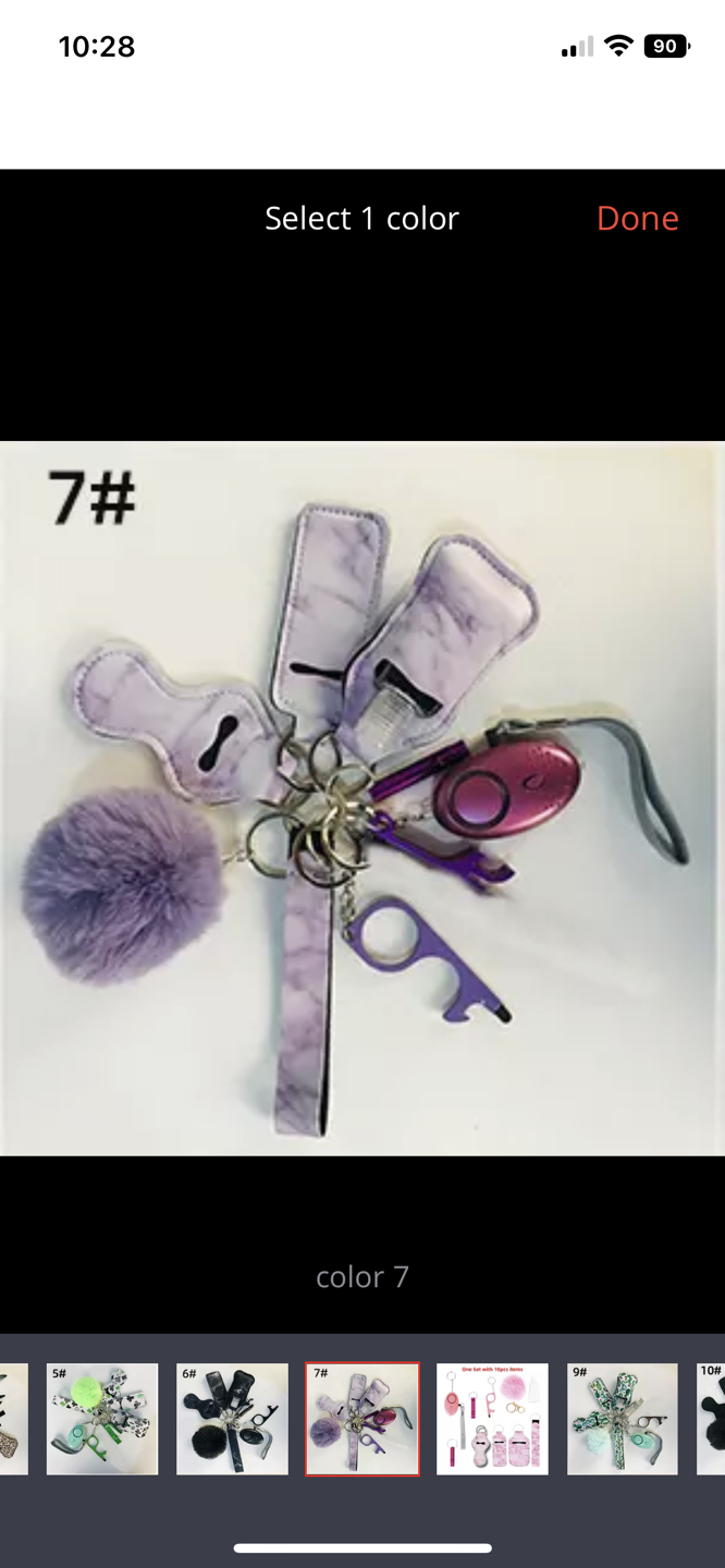 Safety keychain set for women